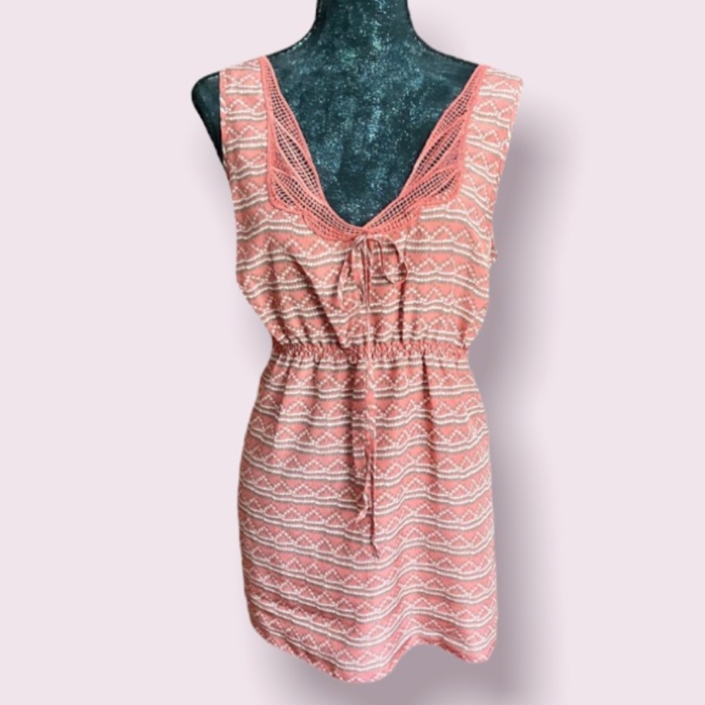 Banana Republic Coral & Taupe Tank Top